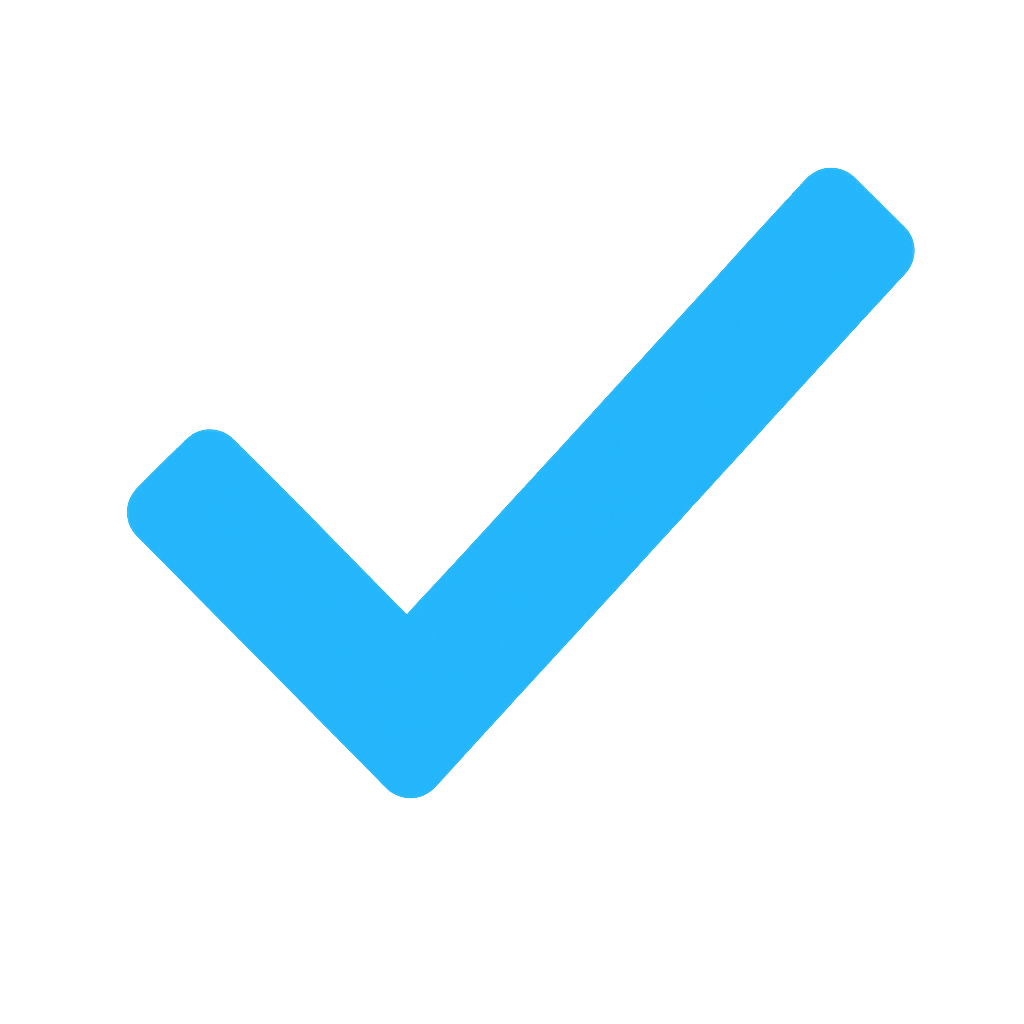 check mark with hex color 27aae1